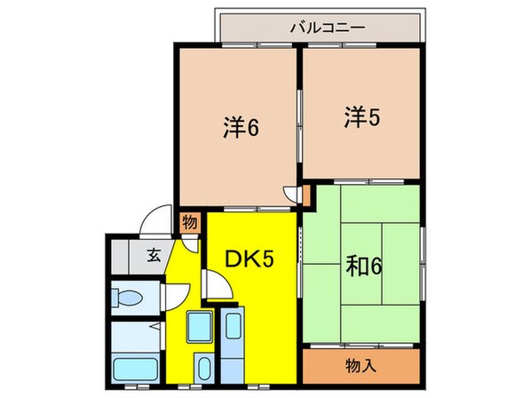 榎木ハイツB棟の物件間取画像